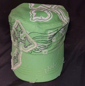 Cross Lime green hat